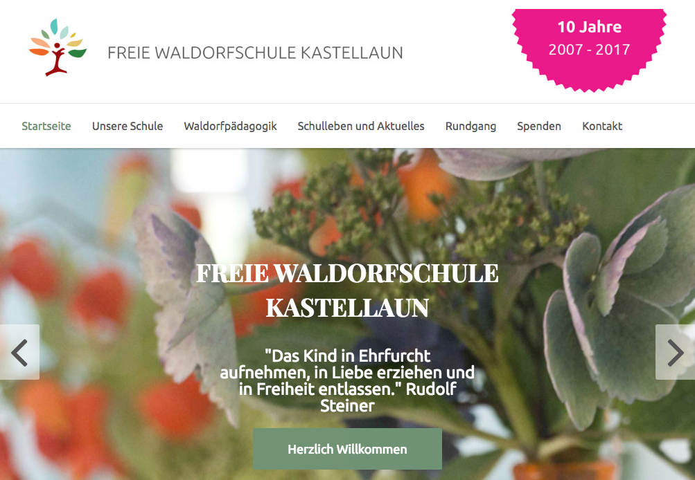 Webiste Freie Waldorfschule Kastellaun