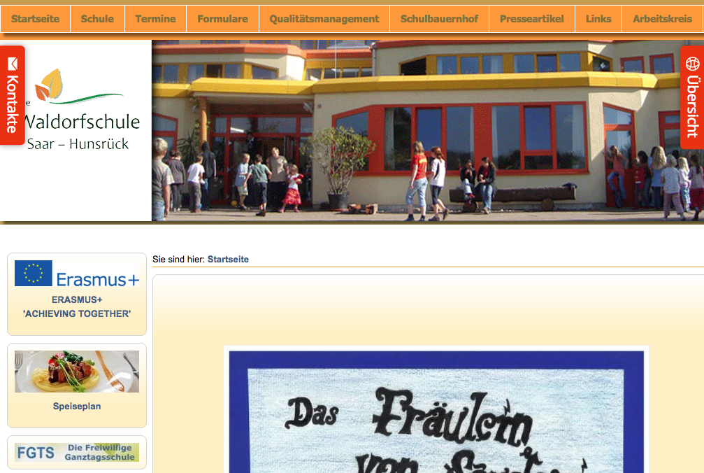 Webiste Freie Waldorfschule Saar - Hunsrück
